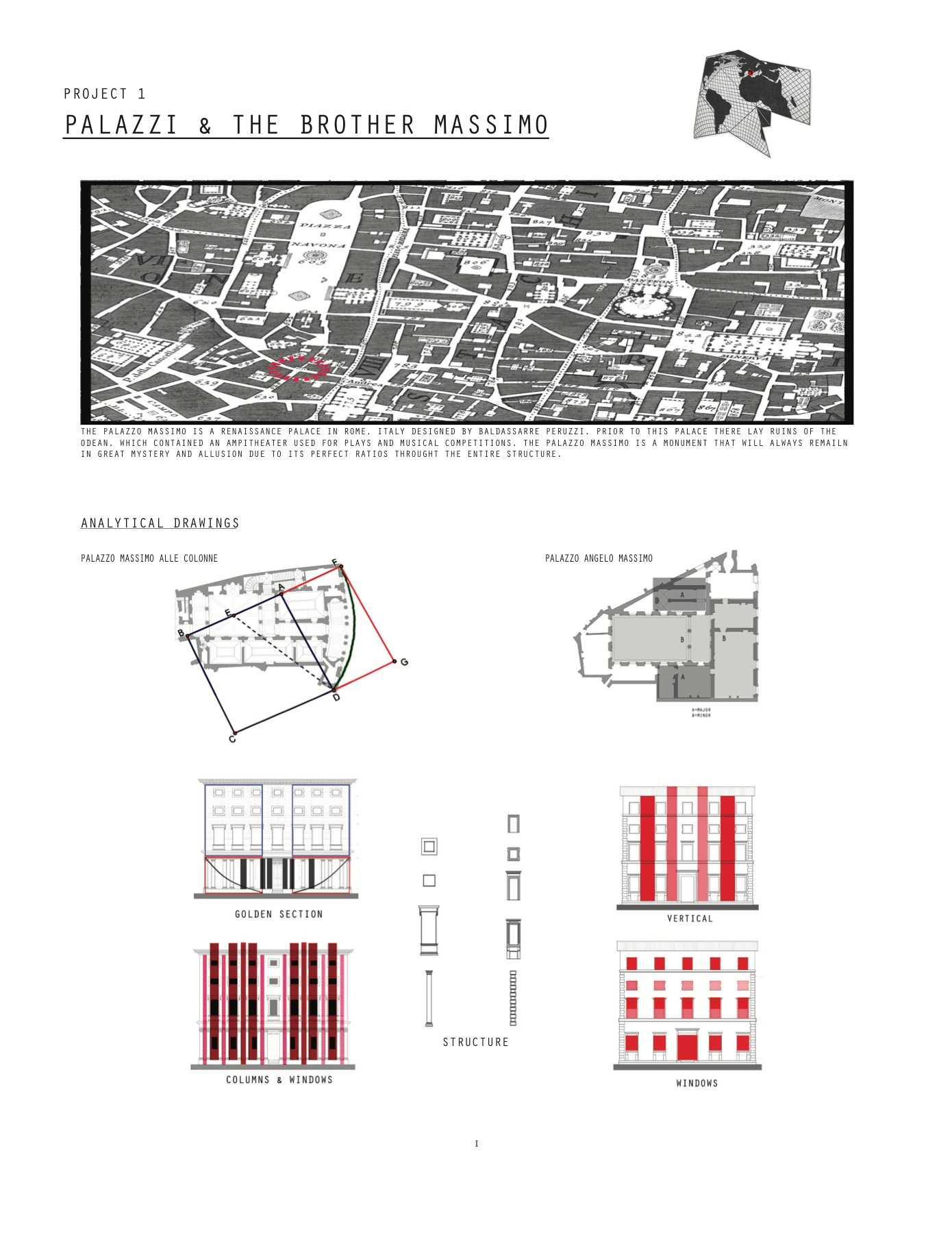 Design II Portfolio page 1, Palazzi