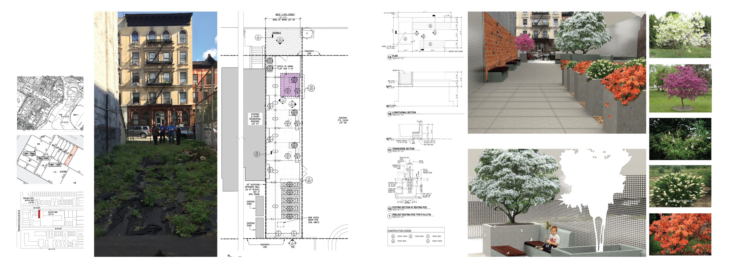Garden courtyard landscape plan