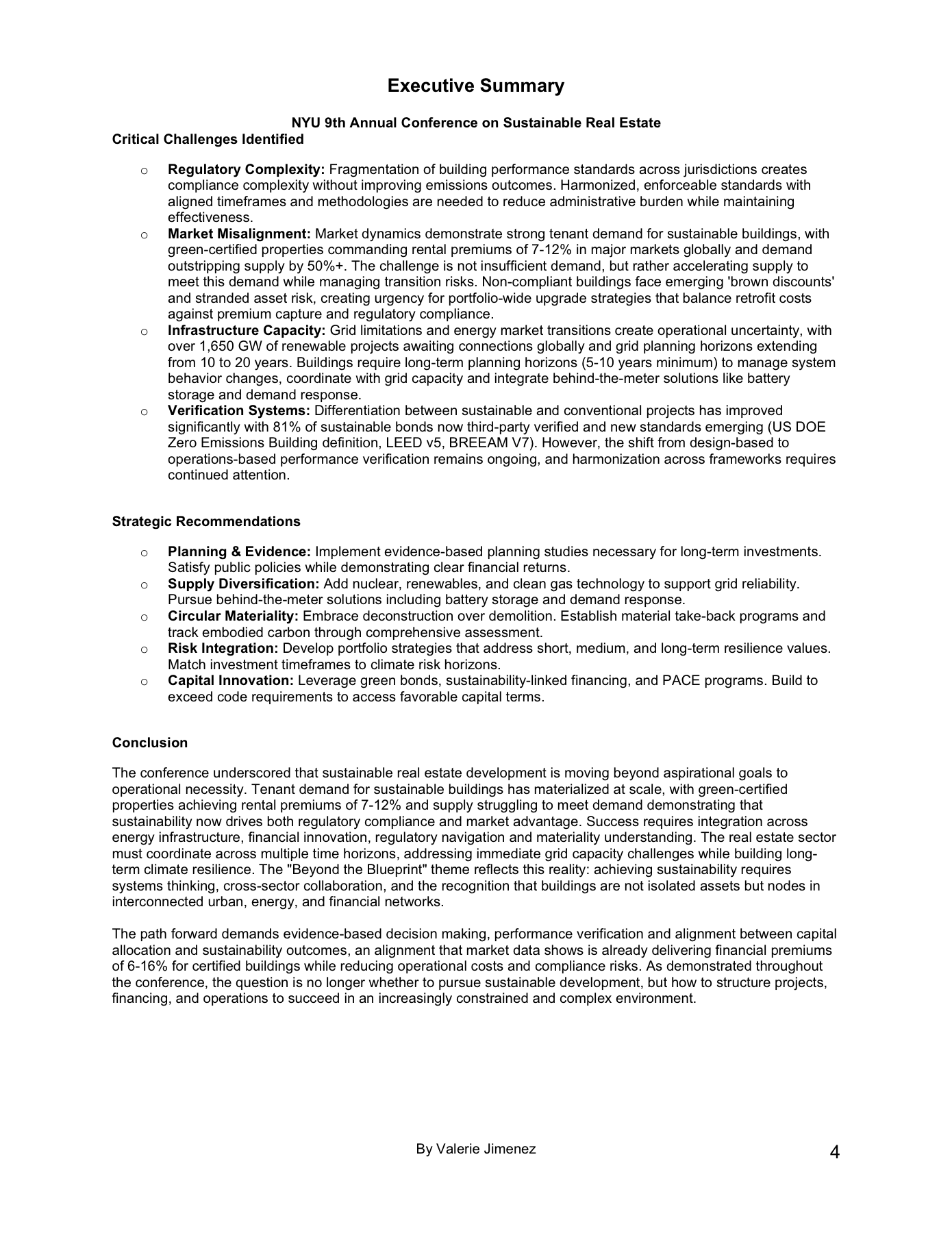 NYU 9th Conference Executive Summary page 4